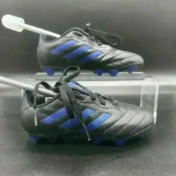 Adidas Goletto VIII FG J Black Blue Kids Youth Size 11K Soccer Cleats GX6906 - Picture 2 of 7